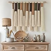 Macrame Wall Hanging Handmade Yarn Fiber Art Boho Decor 27"Wx 22"L | Modern Boho Wall Decor for Living Room Bedroom Apartment Nursery Entryways,Macrame Wall Art, Knotwork, Artisan Craftsmanship