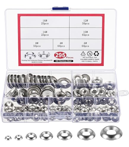 100 Pièces Rondelles Cup En Acier Inoxydable 304 - Pour Vis à Tête Fraisée, Neuves Sous Emballage, Marque Uxcell