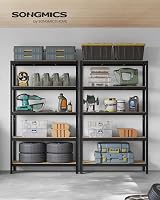 SONGMICS 5-Tier Heavy-Duty Shelving Units Set of 2 60 x 120 x 200 cm Black view 2