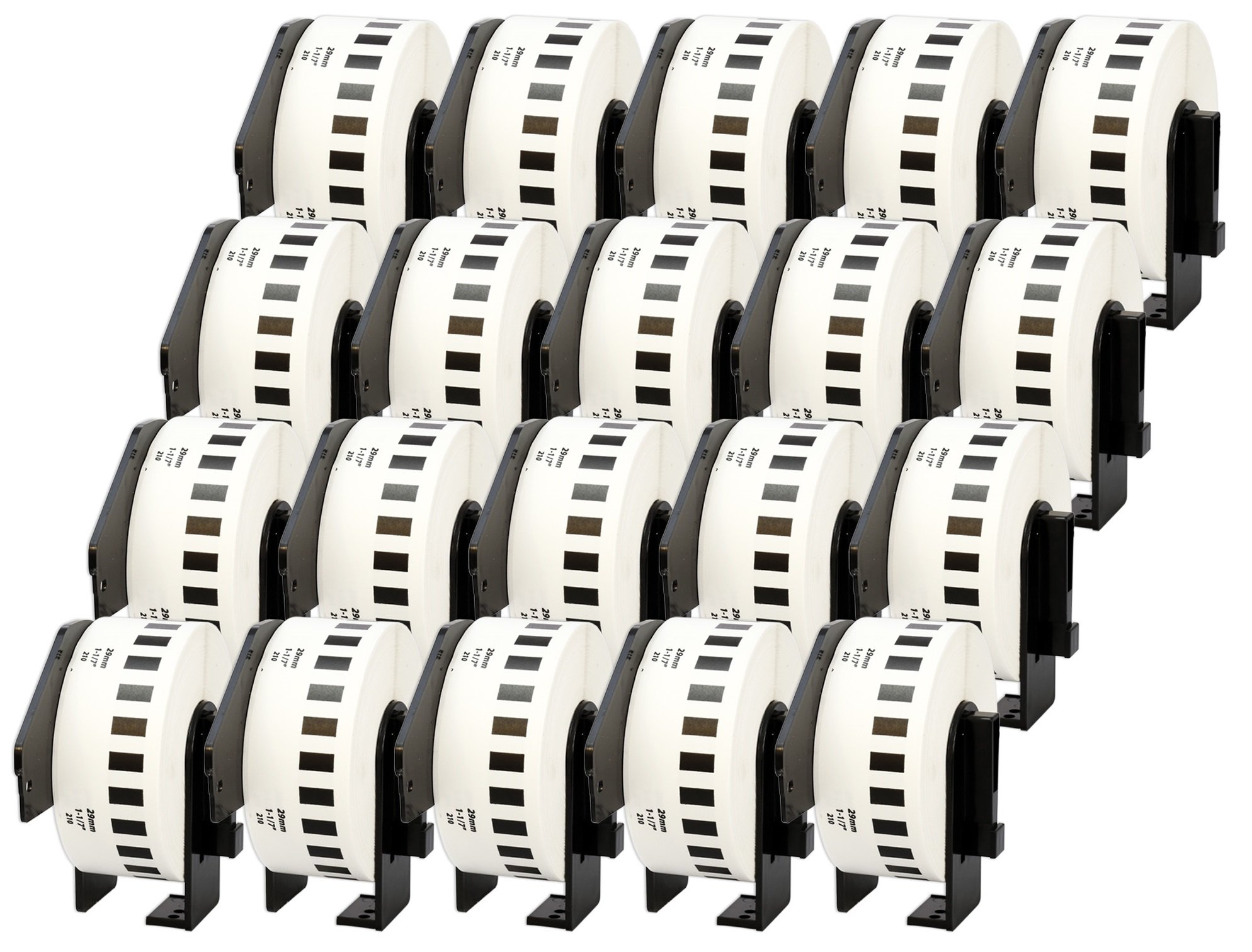 20 Compatible Rolls DK22210 DK-22210 29mm x 30.48m Continuous Address Labels for P-Touch QL-500 QL-550 QL-560 QL-570 QL-700 QL-800 QL-810W QL-820NWB QL-1050 QL-1060N QL-1100 QL-1110NWB