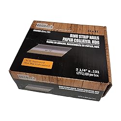 3 1/4" x .131 Ring Shank Framing Nails, Paper Strip