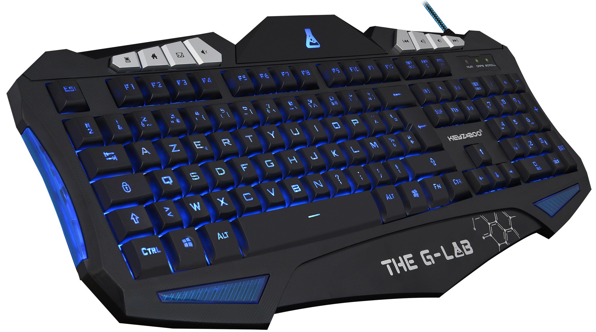 THE G-LAB - KEYZ 200 - Backlit Gaming Keyboard - 19 Anti-Ghosting Keys - UK Layout