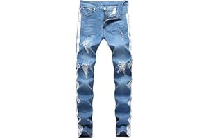 NEWSEE Boy's Moto Skinny Fit Ripped Distressed Stretch Fashion Denim Jeans Pants