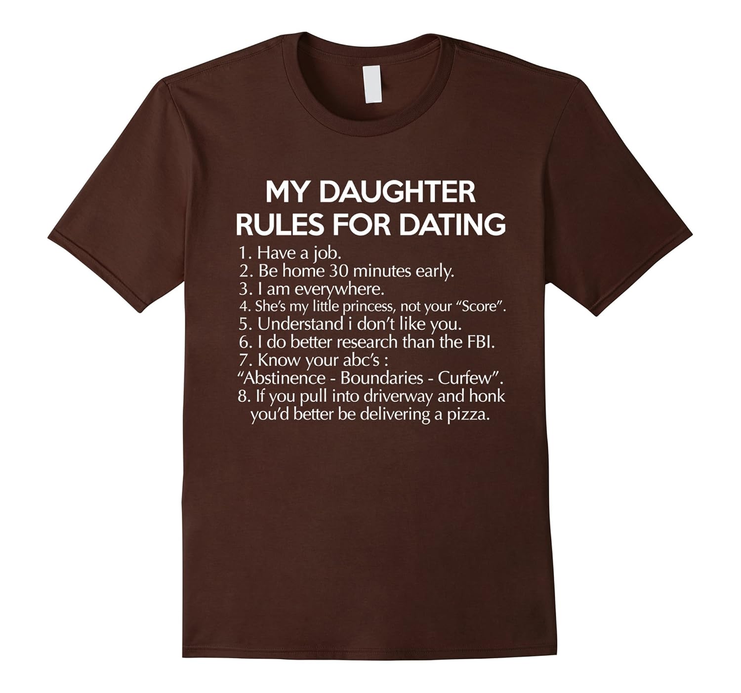 8 Rules For Dating My Daughter Funny T shirt