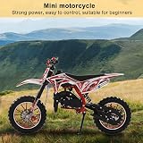 ehozirta 49cc Kids Dirt Bike 2-Stroke Gas Motocross 40KM/H Disc Brakes Red view 7