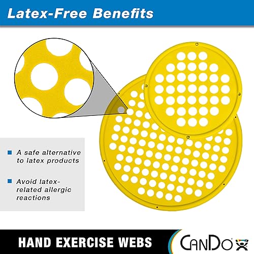 Hand Exercise Webs For Physical Therapy, Grip Strengthening, And Hand, Finger, Wrist Resistance Workouts, Portable Size, Low Powder, 14\ Diameter, Multi-Resistance: X-Light/Medium Hand Exercise Webs For Physical Therapy, Grip Strengthening, And Hand, Finger, Wrist Resistance Workouts, Portable Size, Low Powder, 14\ Diameter, Multi-Resistance: X-Light/Medium
