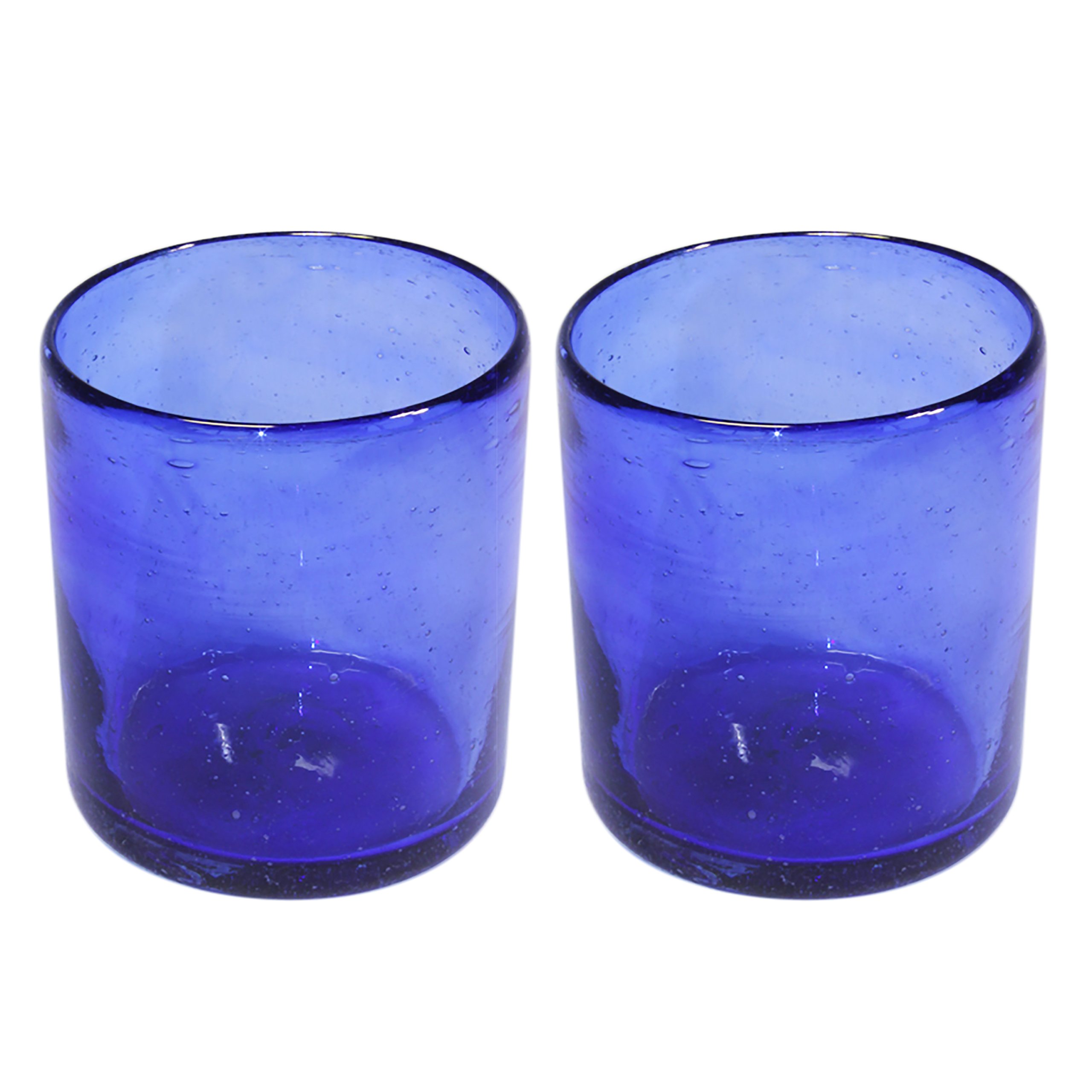 Tumia LAC Handmade Tumbler Glass - Blue - 9cm - Set of 2