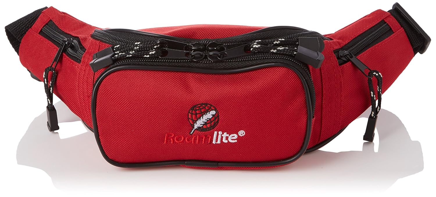 Bumbag Waist Bag Bum Bags up to 46 Inch Waist Roamlite RL12M (Red
