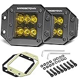 Flush Mount LED Pods Yellow, OFFROADTOWN