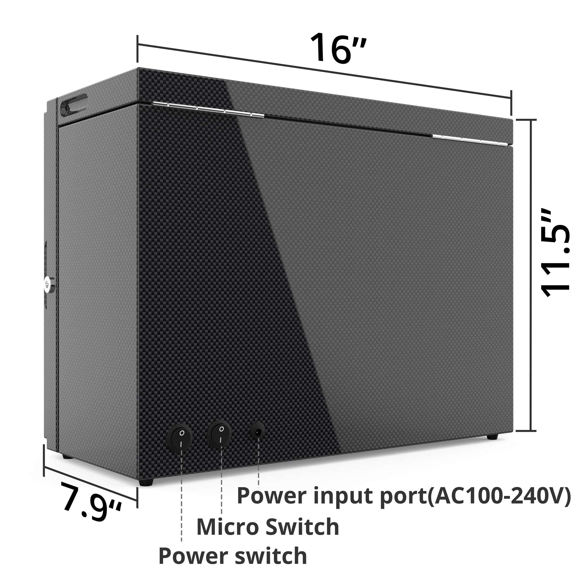 JINS&VICO Watch Winder for Automatic Watches, Carbon Fibre Shell with High-Gloss Lacquer, Upgraded Adjustable Watch Pillows Fit for Universal Lady and Men's Watch, Built-in Illumination