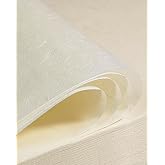 50/100 Sheets FIVEIZERO A4 Mulberry Paper Sheets Natural Fiber Rice Papers,8.3x11.7in Natural Decoupage Tissue Paper for Writing Painting, Decorative &amp;Card Making Papers DIY Craft