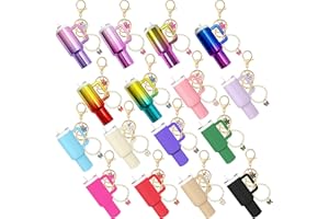 ERTUNA Mini Tumbler Keychain Accessories for Stanley Cup, 2 Way Cute Charms Chapstick Lip Balm Holder for Women Purse Handbag