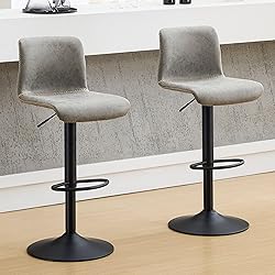 HeuGah Swivel Bar Stools Set of 2, Adjustable