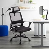 T-THREE Adjustable Ergonomic Office Chair Mesh Back Lumbar Support Black view 2