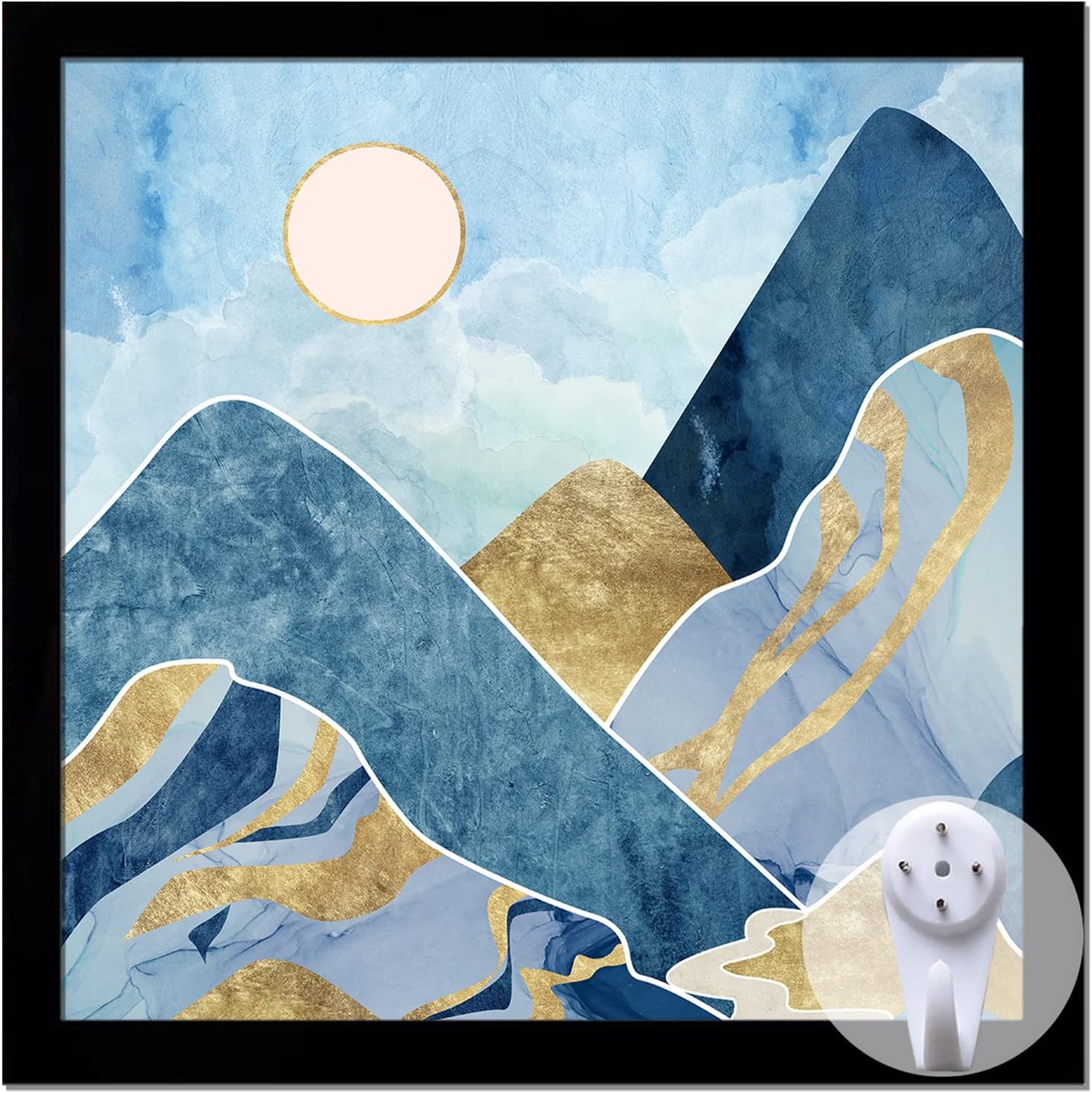 Photo Albums, Frames & Accessories - keibiubu Black Picture Frame, 10x10 Picture Frame for Square Photo Poster Canvas Certificate Document Display Horizontally or Vertically High Transparent Wall Gallery(Size 10 x 10 inches)