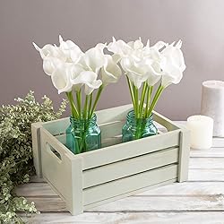 Pure Garden, Artificial Calla-Lily with Stems-Real