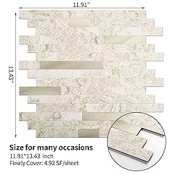 Yipscazo 5 - Sheet Peel and Stick Stone Metal Tile