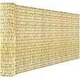 KOIUEYW Bamboo Reed Fencing, Natural Bamboo Fence Rolls 6 Feet High, Decorative Privacy Screen Reed Curtains for Patio Balcony Garden Backyard Outdoor, 6 x 16 FT