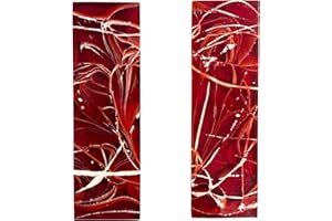 Malayan Products Red Knife Handle Scale Blanks Arylic Set 5.2in by 1.6in by 0.25in, Resin Grips Material Crafting, DIY Marble