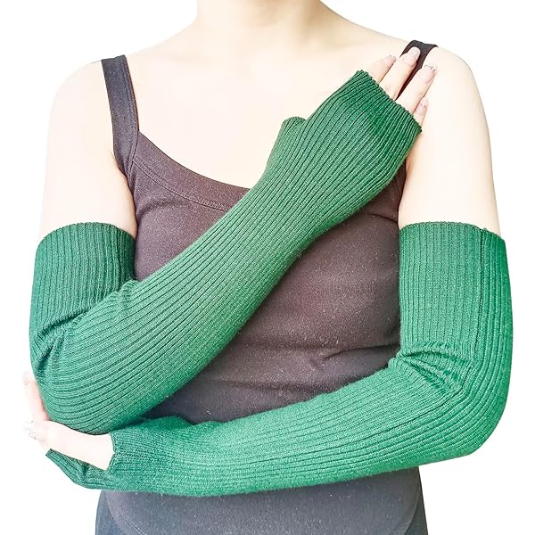 小物 Llife CASHMERE KNIT ARM WARMER Leaf Knit Cashmere Fingerless Arm Warmer Mushroom Brown