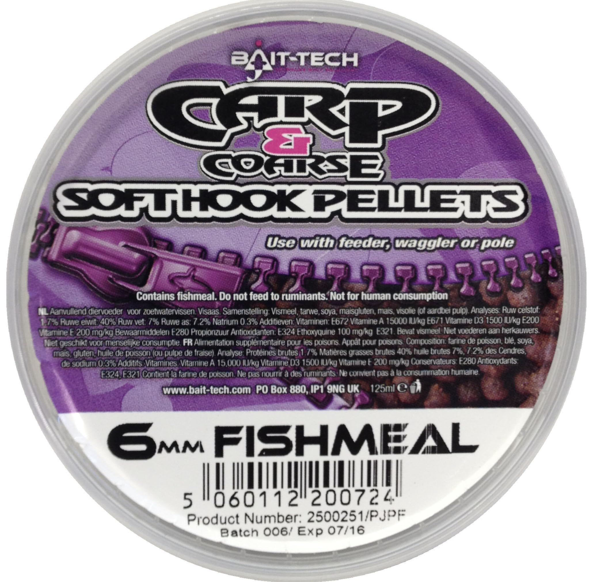Bait Tech Soft Hook Pellets - 6mm Fishmeal