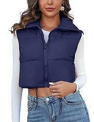 Kissonic Women's Padded Down Vest Puffer Stand