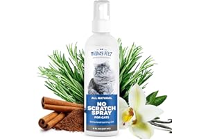 Mighty Petz Cat Deterrent Spray - Cat Indoor Repellent for Furniture, Plants, Couch Protector. Safe, Non-Toxic Anti Scratch Spray Made with Natural Ingredients: Vanilla Cinnamon, 8 oz