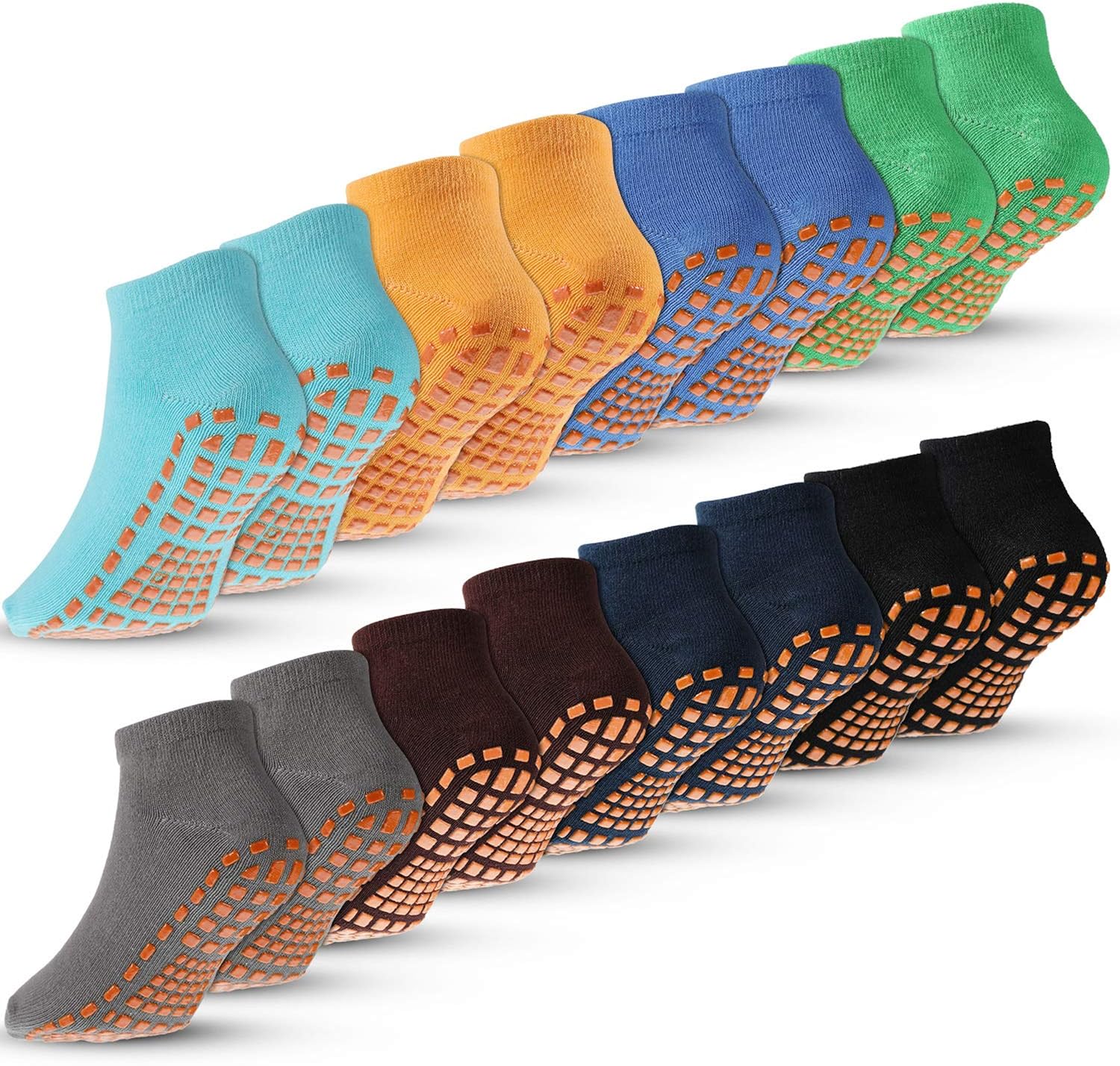 8 Pairs Kids AntiSkid Socks Children's Slide Gripper Socks