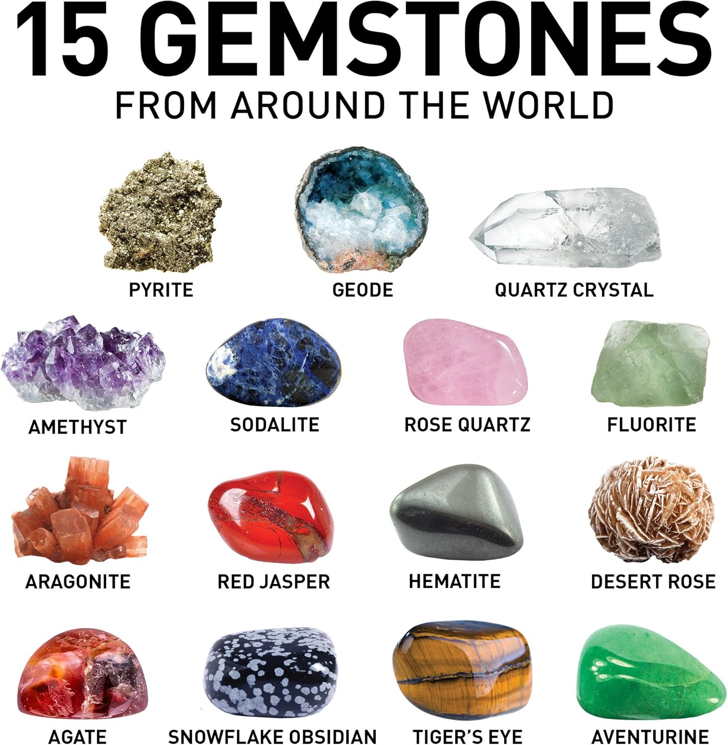 NATIONAL GEOGRAPHIC Mega Gemstone Dig Kit – Dig Up 15 Real Gems, STEM Science & Educational Toys make Great Kids Activities: Toys & Games