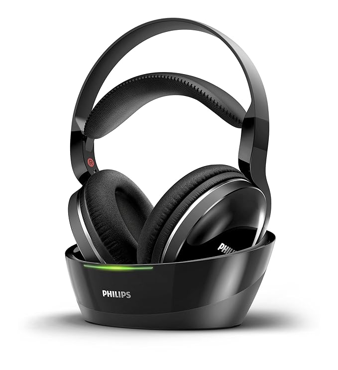 title=Philips SHD8800/12 Cuffie Radio Over Ear, Raggio di Azione Fino 15 Metri, Nero