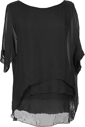 black silk tunic top