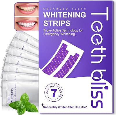 Tiras Blanqueadoras Dientes Moradas: Blanqueador Dental Morado, 7 Tratamiento Efecto Rápido Eliminar Café, Vino, Tabaco Manchas, Seguro Esmalte, Blanqueamiento para Bodas, Citas Trabajar