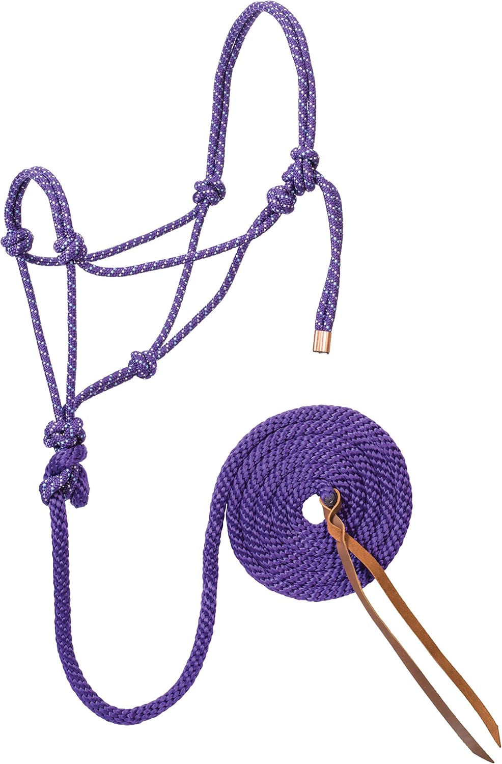 Weaver Leather 357800R19 Diamond Braid Rope Halter & Lead, Purple