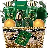 Bath and Body Gift Basket for Valentines Day Gifts - 10-Piece Eucalyptus Luxury Spa Set for Women & Men, Relaxation Ideal for Mothers Day, Fathers Day, Birthday, Christmas Gift for Her & Him