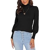 Spicy Sandia Women's Turtleneck Mock Neck Sweater Long Sleeves Casual Dressy Knit Pullover Tops Fall Winter Trendy