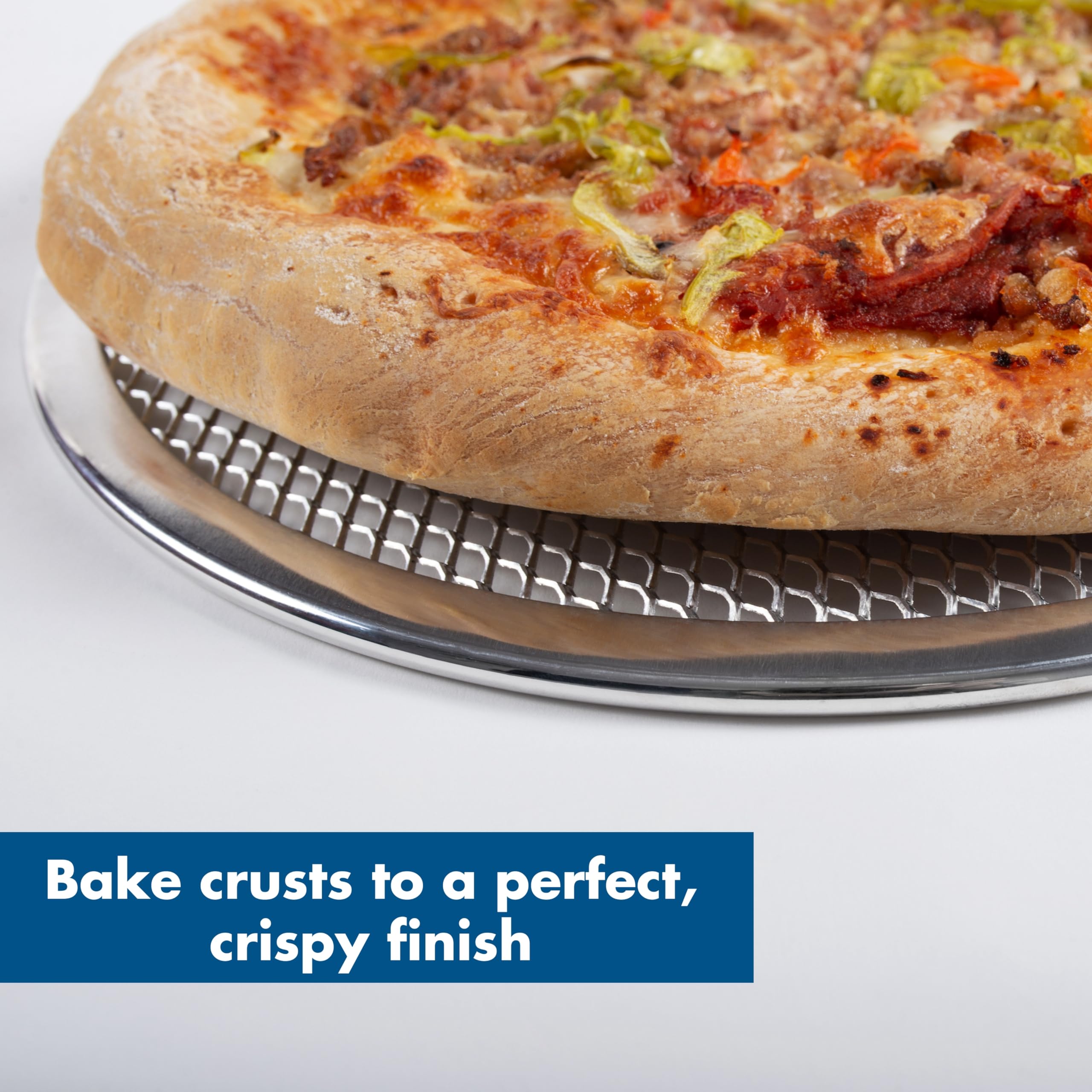 Norjac 14 Inch Pizza Screen, 2 Pack – Aluminum Mesh for Oven, Seamless, Rust-Free, Durable Baking Trays for Crispy Crusts