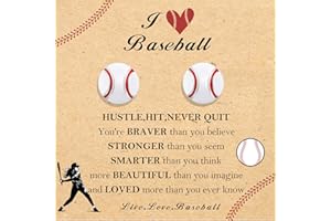 DORANA S925 Sterling Sliver Sports Earrings Stud for Teen Girls Women Baseball/Soccer/Volleyball/Basketball/Softball/Football Hypoallergenic Stud Earrings Game Day Jewelry Gift