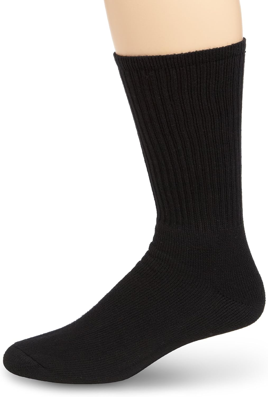 Dickies Men's 3 Pack Industrial Strength Crew Socks, Black, 1013 Sock