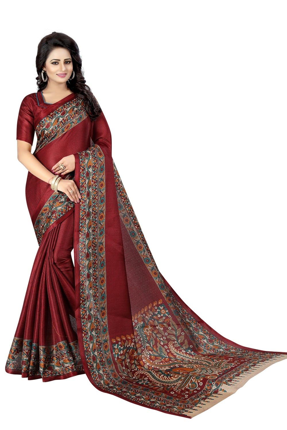 manorath cotton bandhni saree with blouse_free size