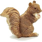 CNFCollection Brown Squirrel Statue with Acorn – Hand-Painted Polyresin Garden Figurine for Lawn & Patio – Small Nature-Inspired Outdoor Décor