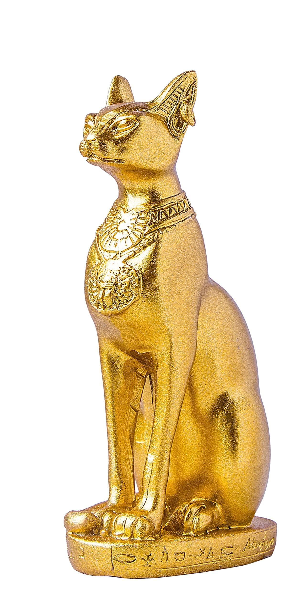 EASCHEER Egyptian Cat Goddess Bastet Statue Egyptian Decoration 10.7cm Gold
