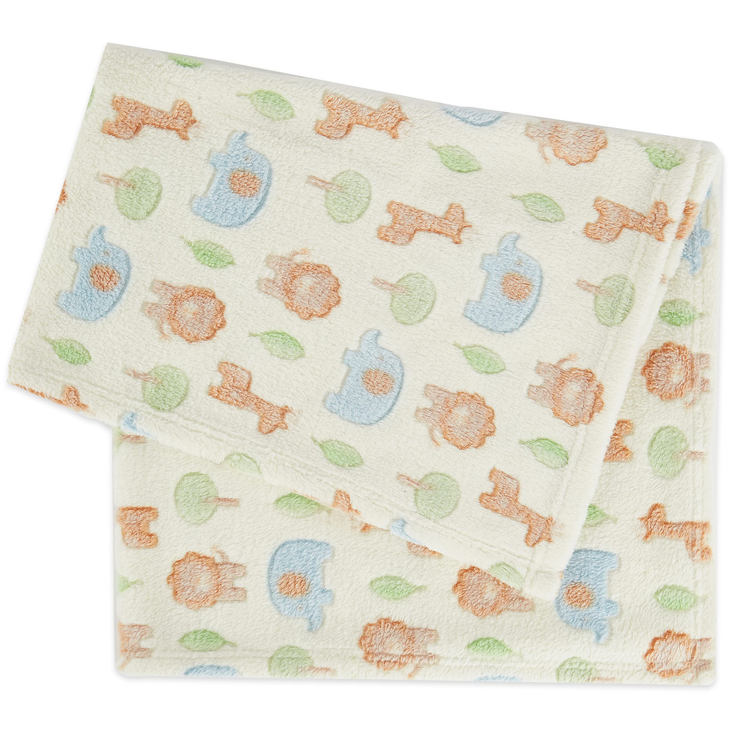 BIECO Baby Blanket Zoo Animals | Baby Blanket | Soft Cuddle | Children's | Pram | Wrap