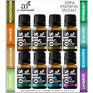 ArtNaturals Therapeutic-Grade Aromatherapy Essential Oil Set – (8 x 10ml) -  Top 8 Pure of the Highest Quality Oils – Peppermint, Tea Tree, Rosemary, Sweet Orange, Lemongrass, Lavender, Eucalyptus, Frankincense