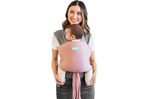 Moby Baby Wrap Carrier Easy-Wrap for Newborns to Toddlers (8-33lbs), Infant Sling Carrier, Lightweight & Hands Free Design for Mom and Dad, Adjustable for All Body Types (Charcoal/Dusty Rose)