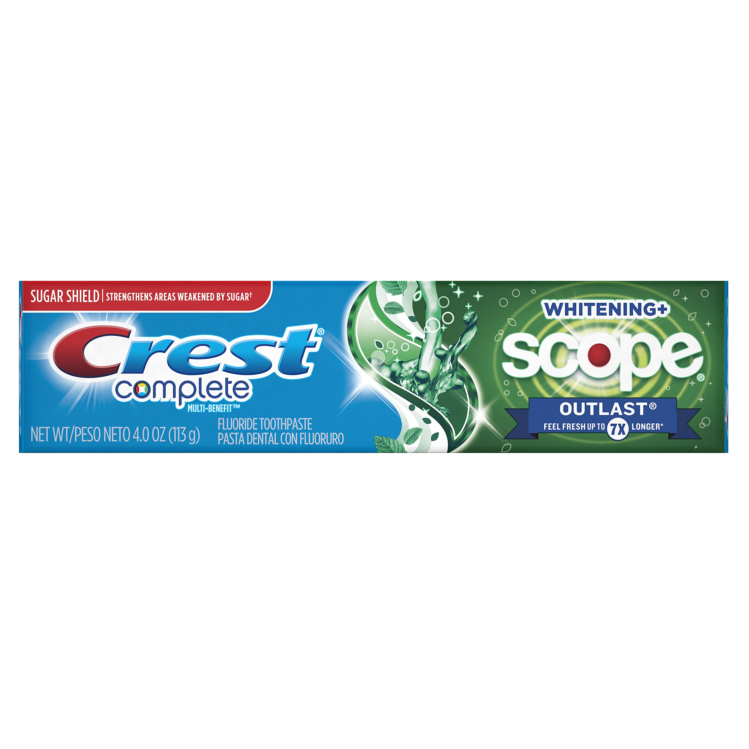 Crest + Scope Outlast Complete Whitening Toothpaste, Mint, 4.0 oz Buy