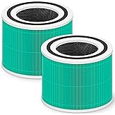 Core 300 Toxin Absorber Replacement Filter for LEVOIT Core 300 Core 300-P Core 300S Vortex Air Air Purifier, 3-in-1 H13 Grade True HEPA High-Efficiency Activated Carbon, Core 300-RF-TX, 2 Pack, Green
