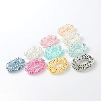 Amazon Com Joma Spiral Hair Ties 10 Pcs Enhanced Elastic Coil