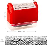 YAAVAAW Privacy ID Address Blocker Stamp Red 1.35in Roller view 2