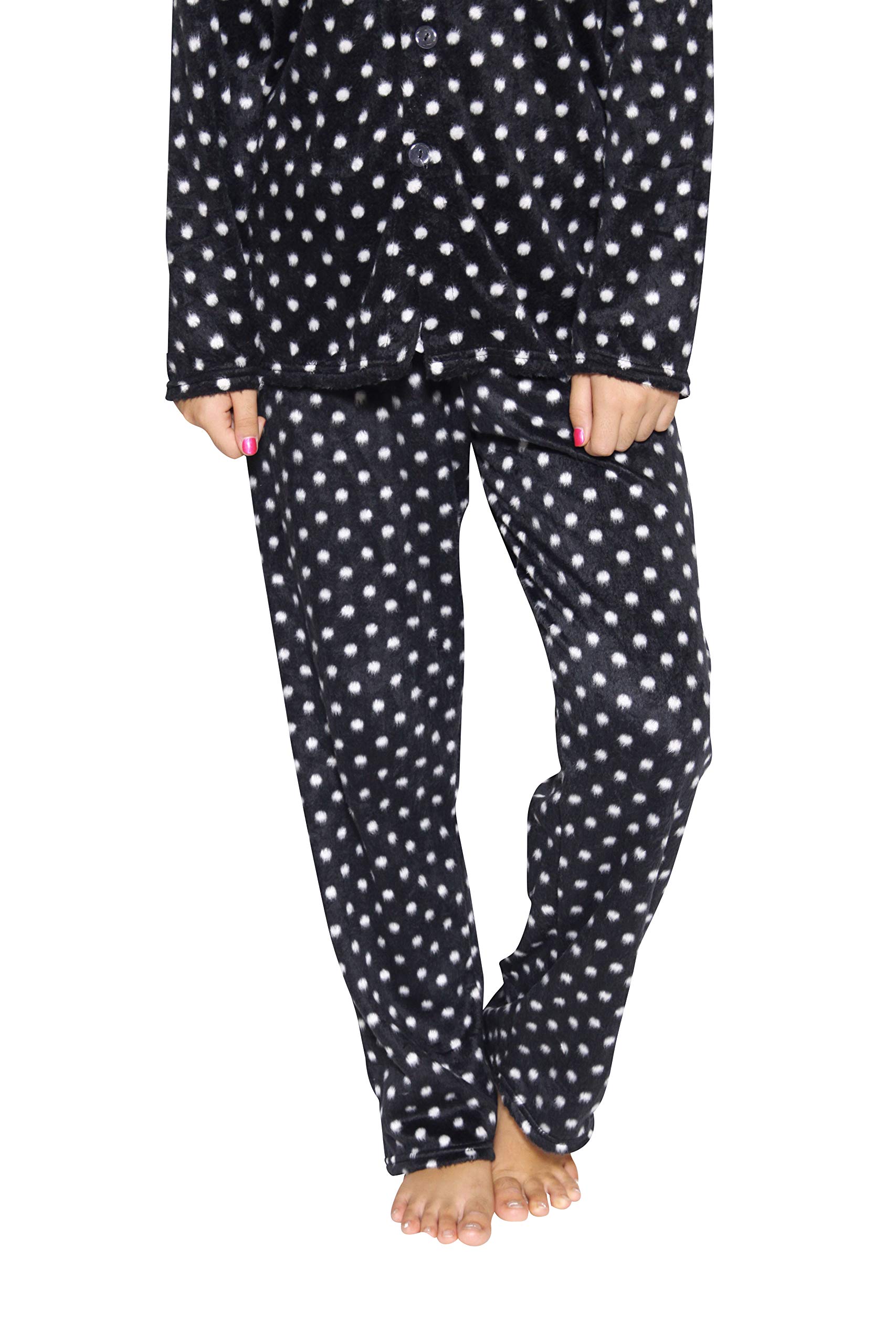 Real Essentials 3 Pack Women’s UltraSoft Fleece Comfy Stretch Pajama