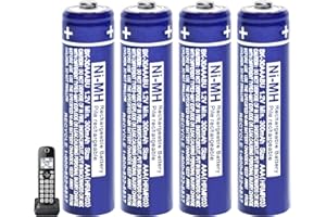 JAPUSOON 4 Pack 300mAh BK-30AAABU Ni-MH AAA Rechargeable Battery for Panasonic, 1.2V BK-30AAABU 300mah AAA Rechargeable Batteries for Panasonic Cordless Phones, Electronics